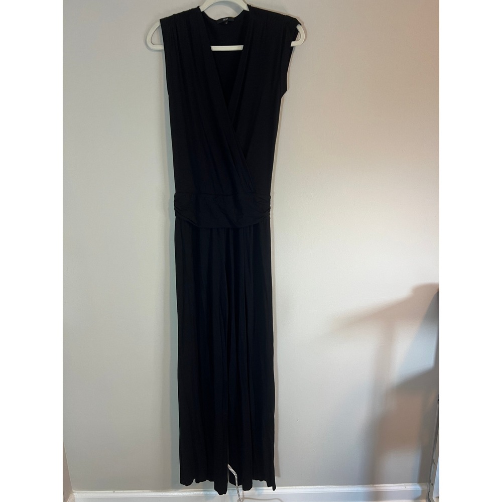 Tart Collections Black Surplice V-Neck Wide Leg Jumpsuit T7885MS001 Small